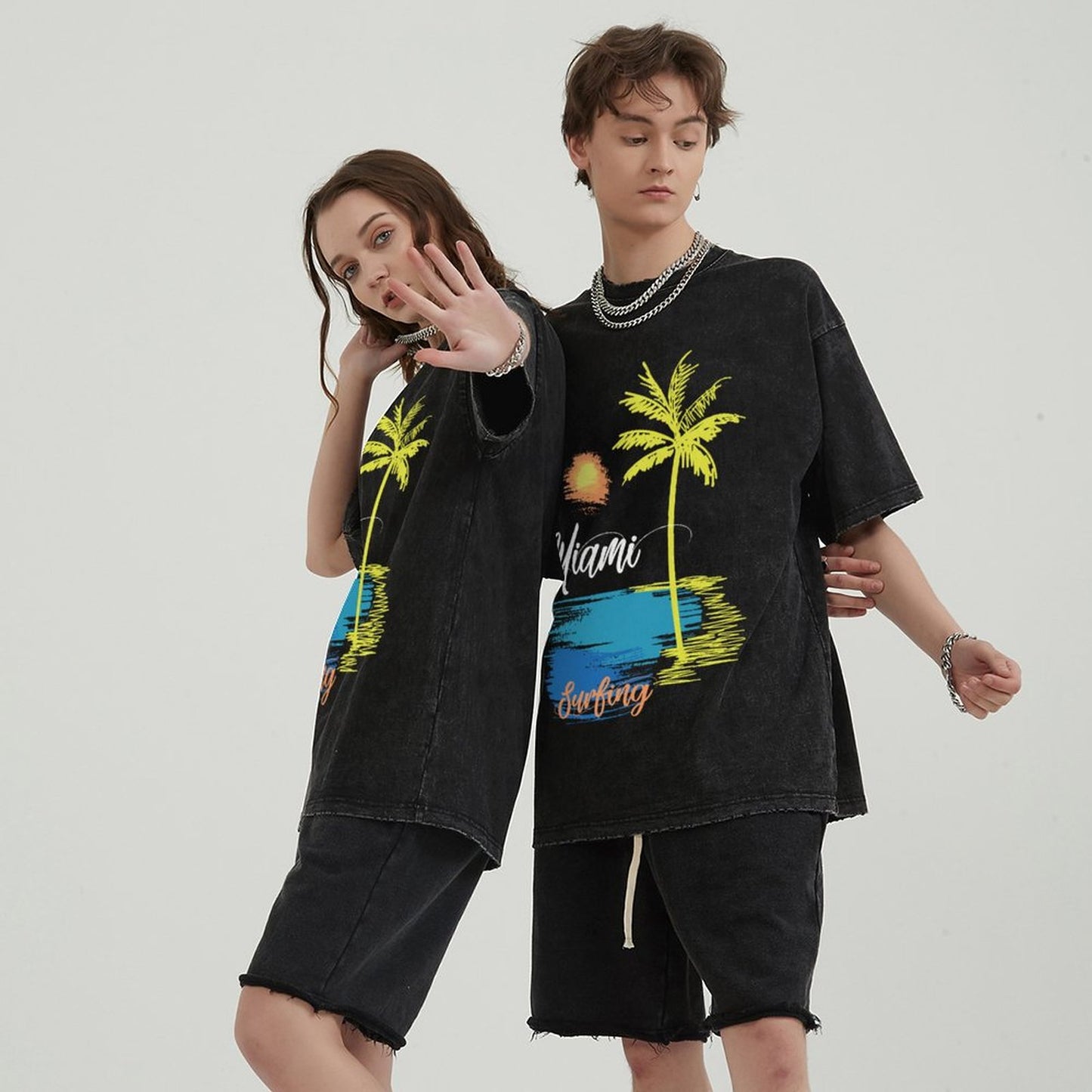 Unisex Vintage Solid Wash T-Shirts 2305101931