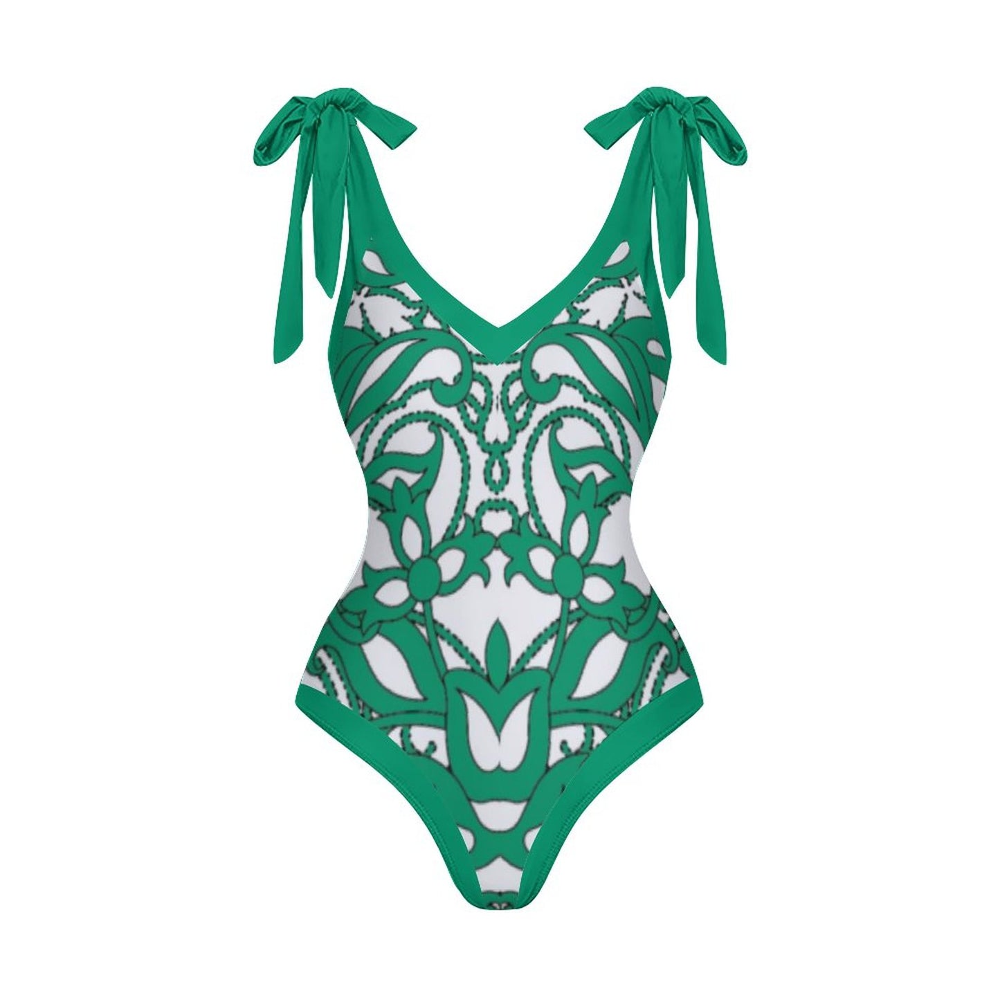 Casual Printed One-Piece Swimsuit And Cover Up 2305104273