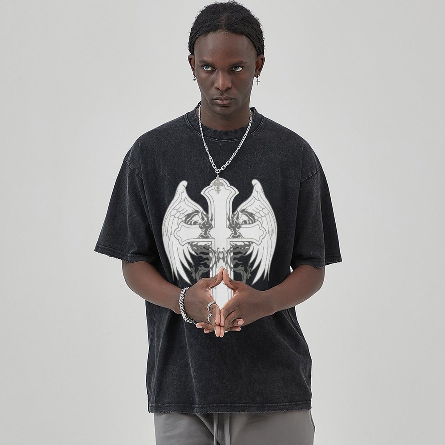 Unisex Vintage Solid Wash T-Shirts 2305102836