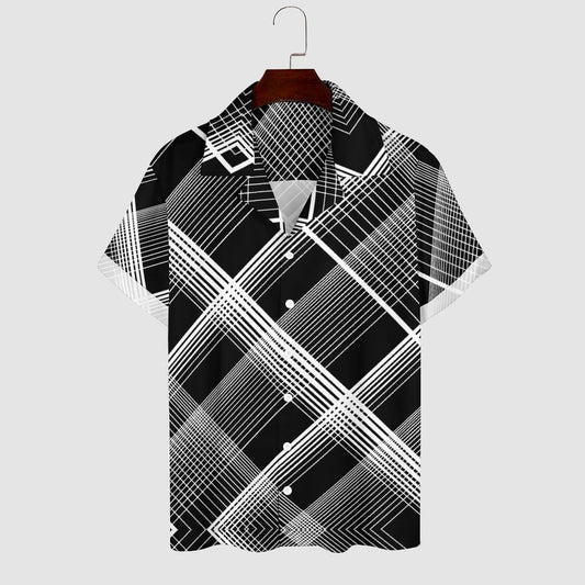 Men Hawaiian Casual Short Sleeve Shirt 2307100354