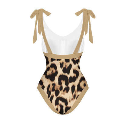 Casual Printed One-Piece Swimsuit And Cover Up 2305104281