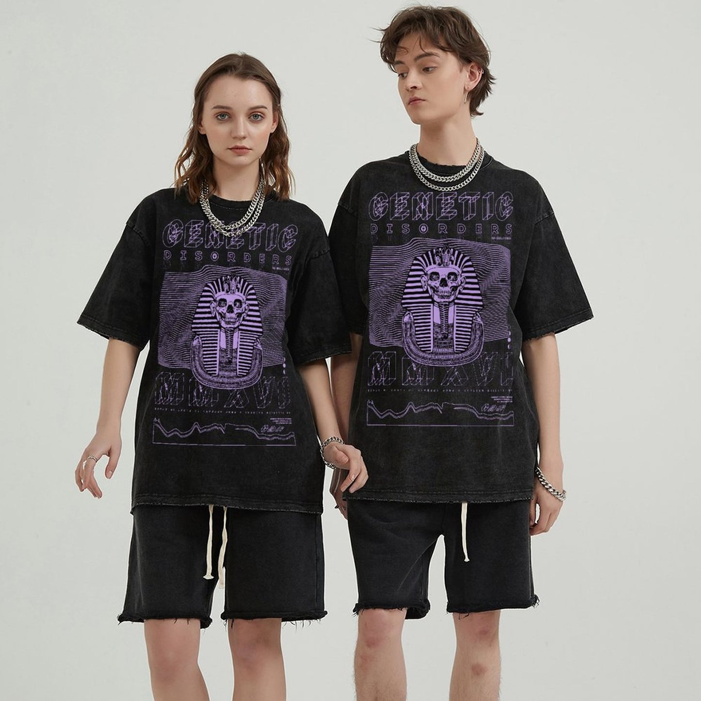 Unisex Vintage Solid Wash T-Shirts 2305101598
