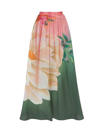 Gradient Print Fashion One Piece Swimsuit and Cover Up