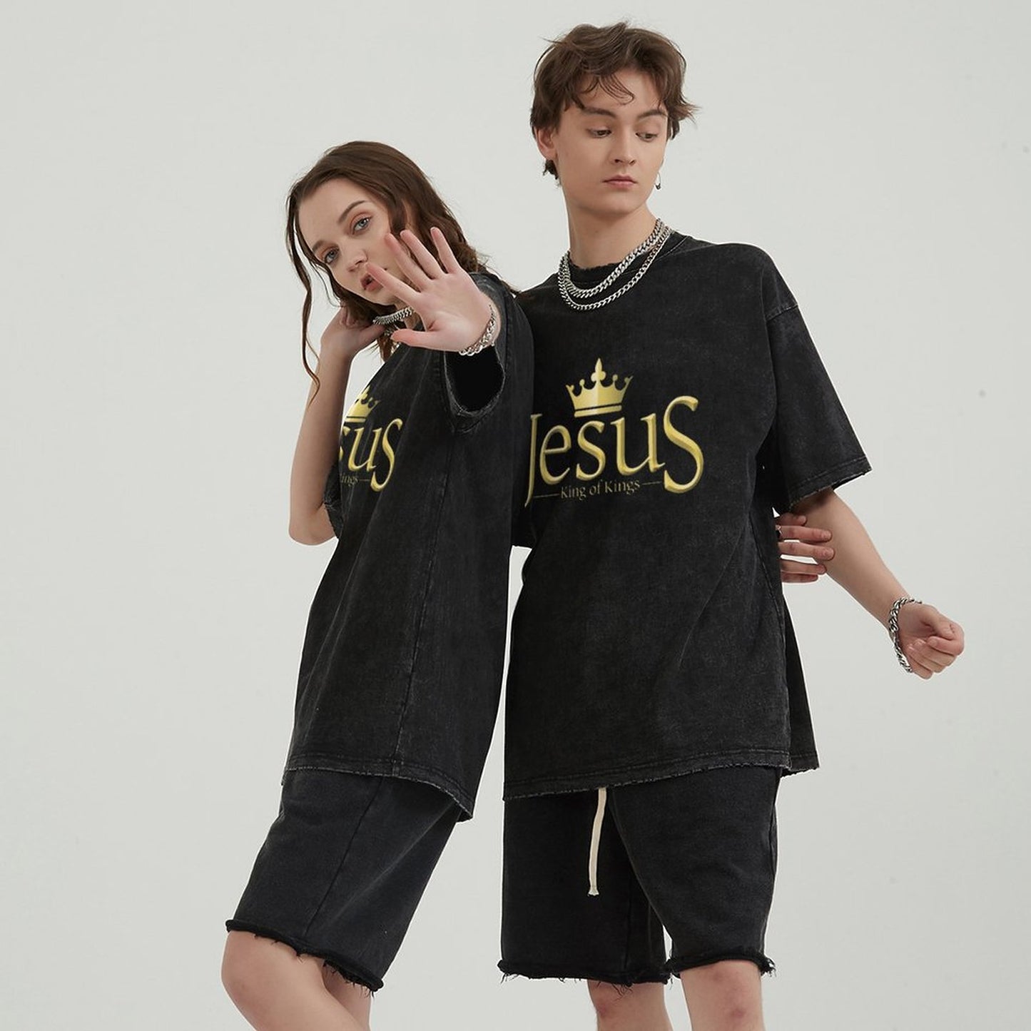 Unisex Vintage Solid Wash T-Shirts 2305103945