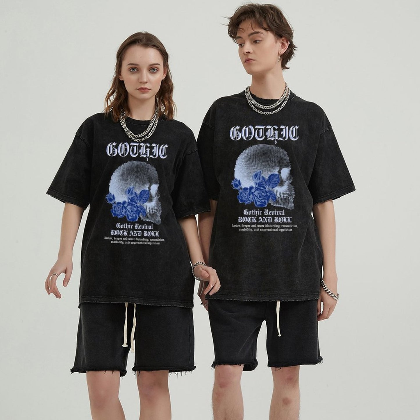 Unisex Vintage Solid Wash T-Shirts 2305102837