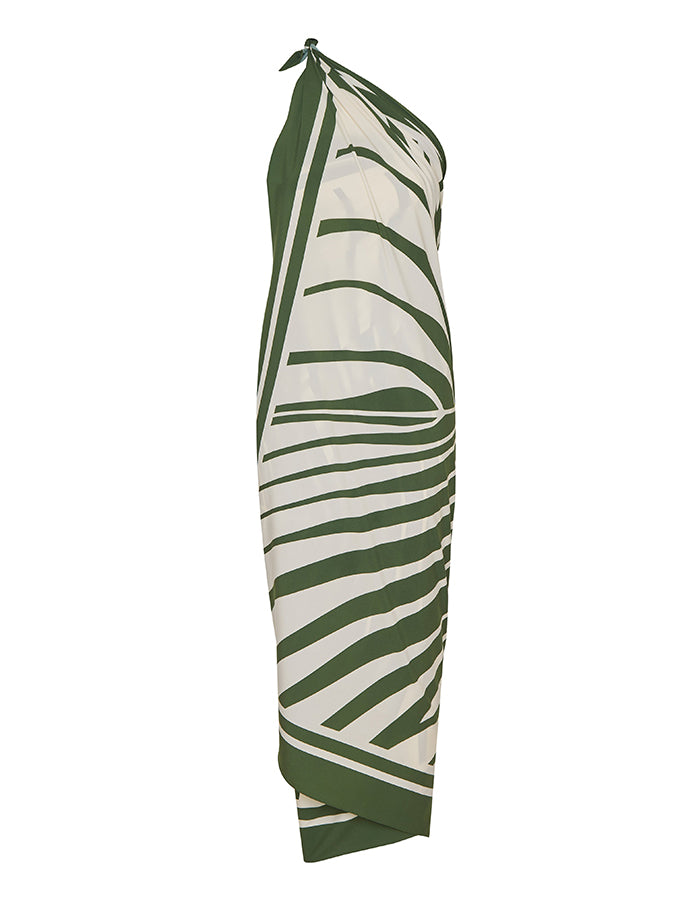 Vintage V-neck Printed Swimsuit and Cover-up