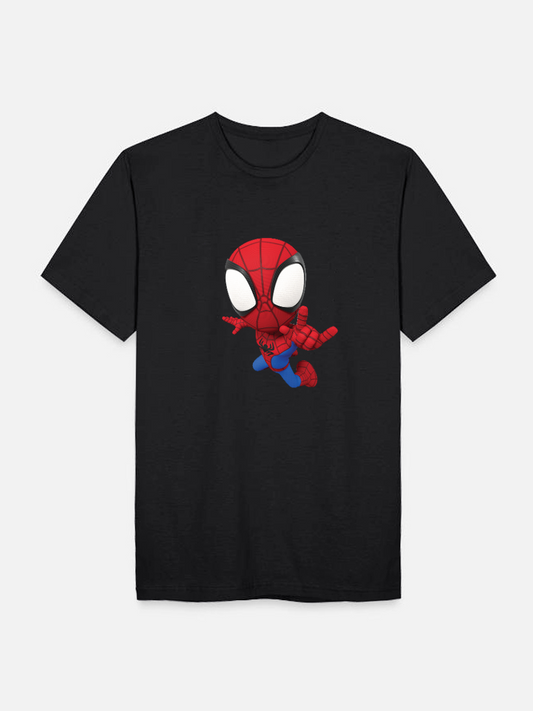 Men's Casual Spider-Man Printed Round Neck Short Sleeve T-Shirt