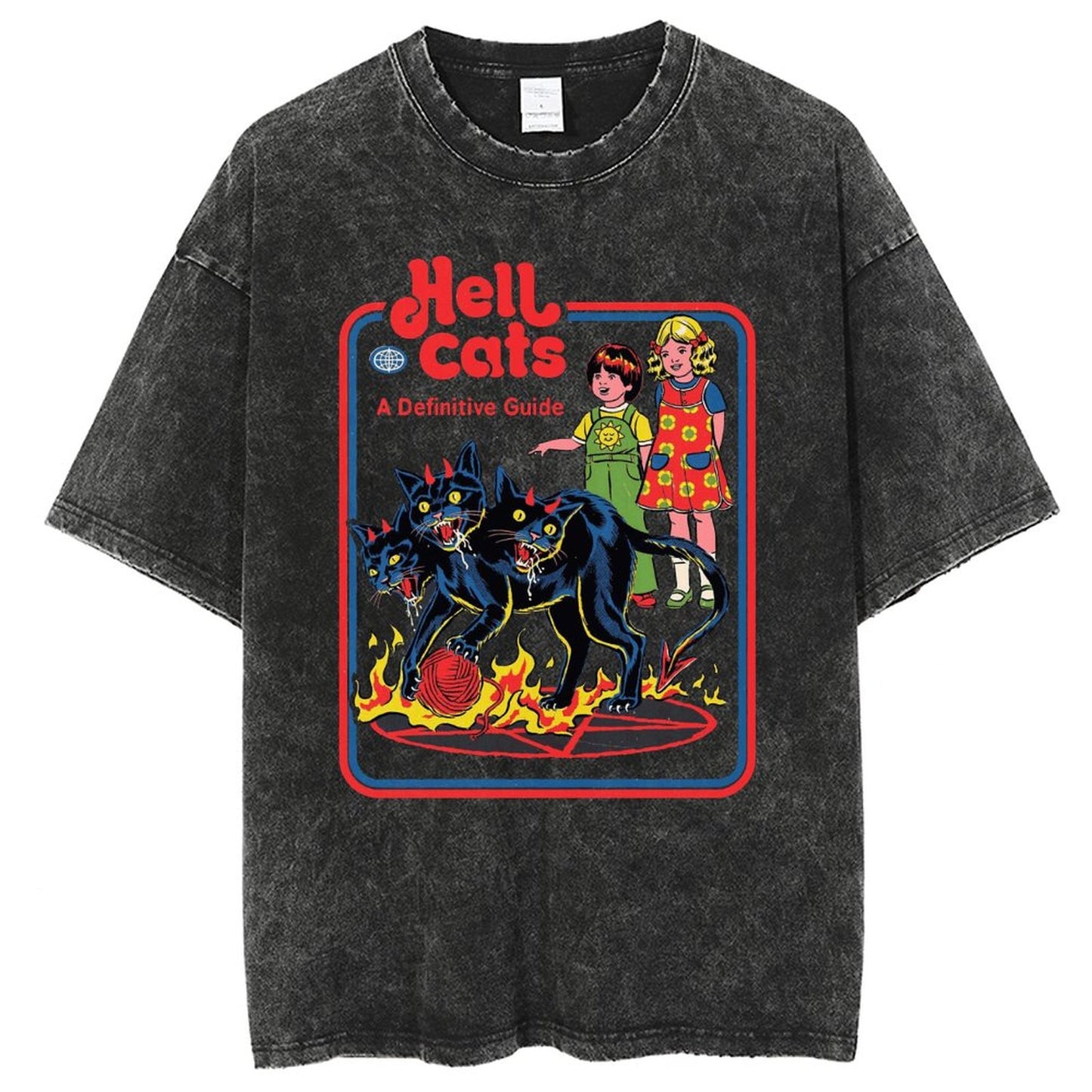 Unisex Vintage Solid Wash Denim T-Shirts
