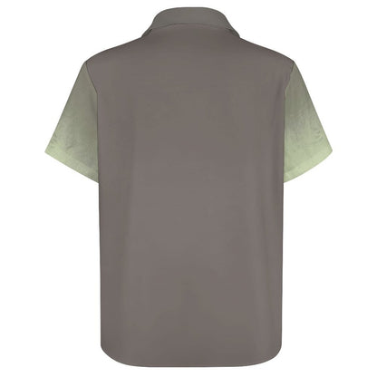 Rooster Gradient Print Hawaiian Men's Casual Shirt