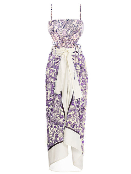 Fashion Print One Piece Swimsuit and Cover Up