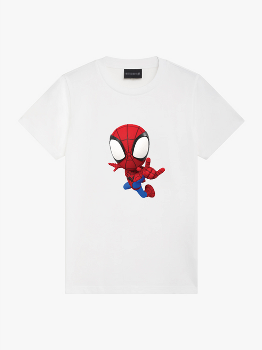Women's Casual Spider-Man Printed Round Neck Short Sleeve T-Shirt