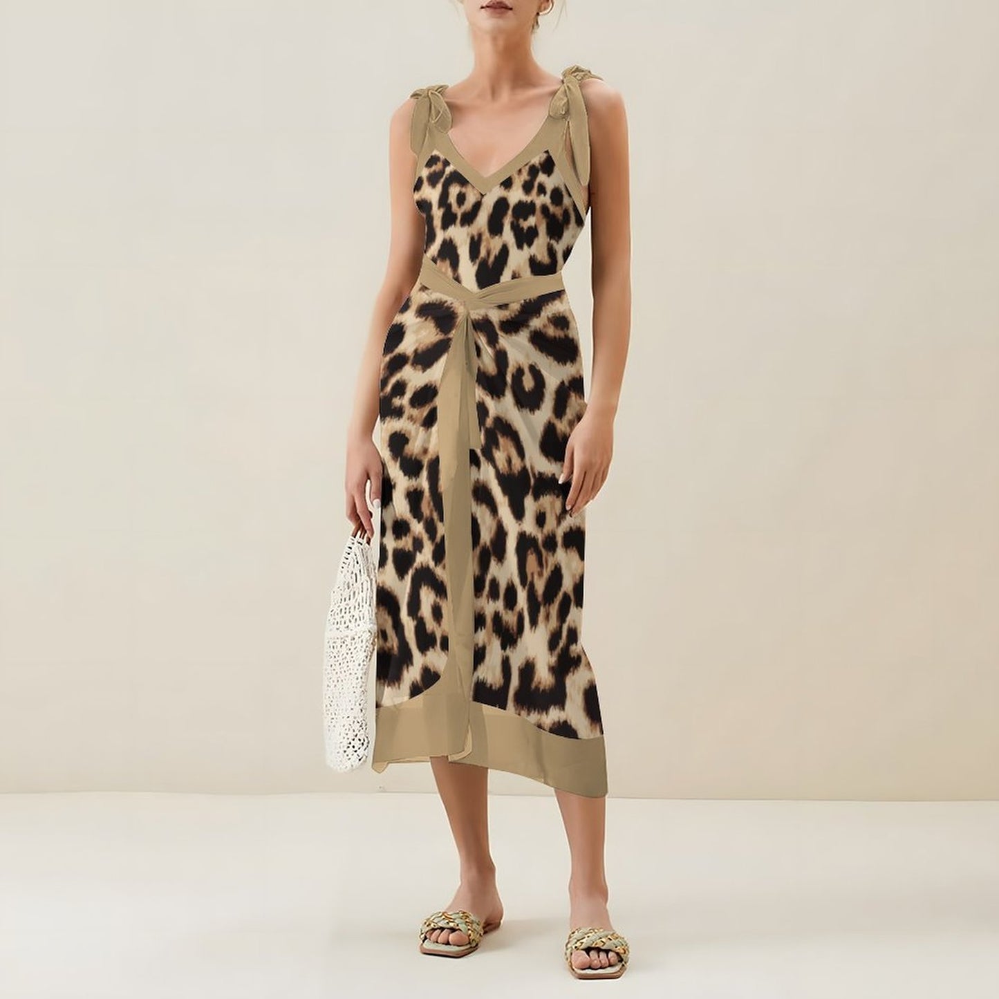 Casual Printed One-Piece Swimsuit And Cover Up 2305104281