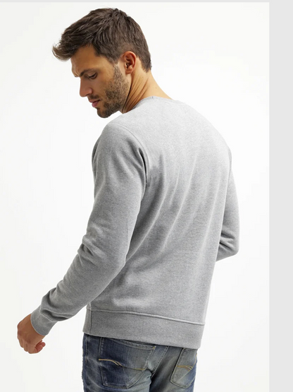 Men's Happiness Round Neck Casual Printed Long Sleeve Sweatshirt