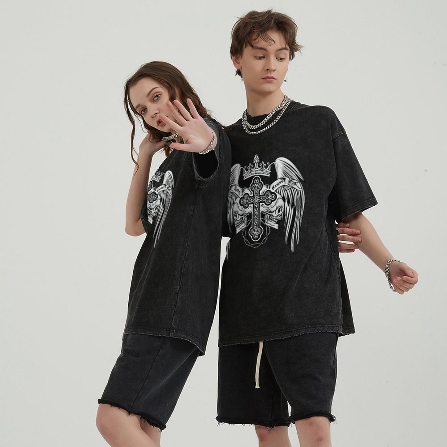 Unisex Vintage Solid Wash T-Shirts 2305101613