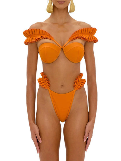 Fashion Sexy Ruffled Bikini