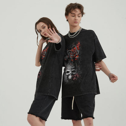 Unisex Vintage Solid Wash T-Shirts 2305104080