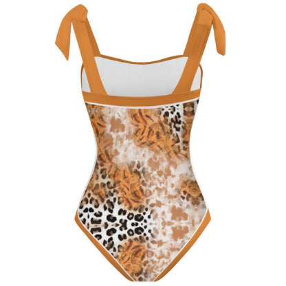 Fashion Printed One Piece Swimsuit And Cover Up 2305104443