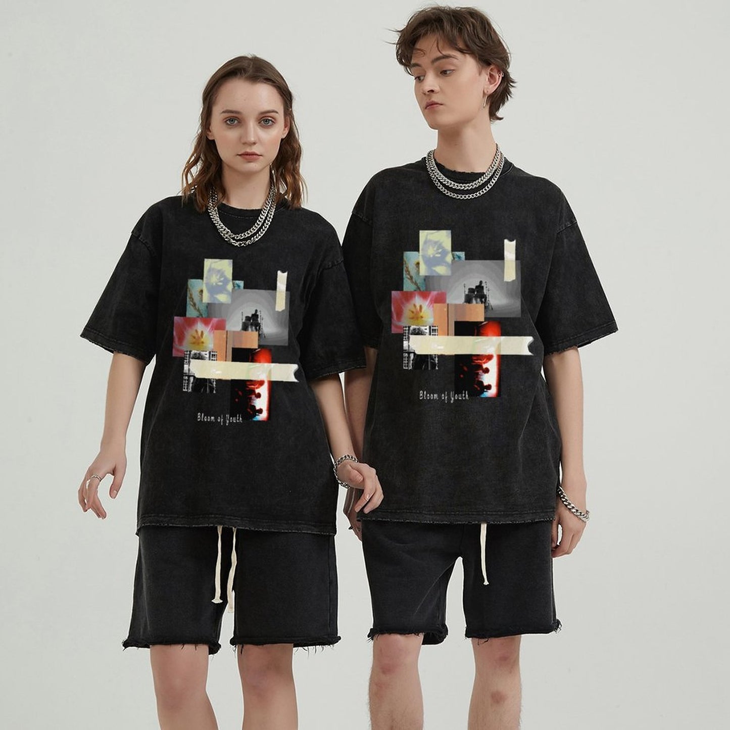 Unisex Vintage Solid Wash T-Shirts 2305102642