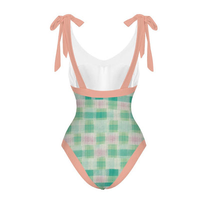 Casual Printed One-Piece Swimsuit And Cover Up 2305102680