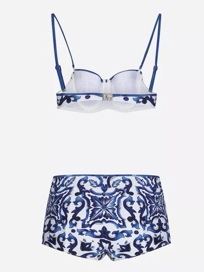 Printed Fashion One Piece Swimsuit and Cover up