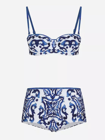 Printed Fashion One Piece Swimsuit and Cover up