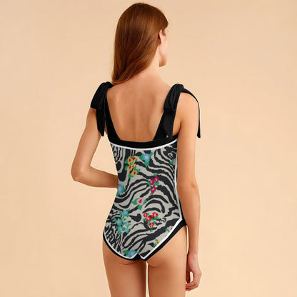 Fashion Printed One Piece Swimsuit And Cover Up 2305104590