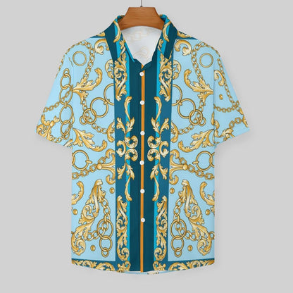 Men's Fashion Casual Printed Short Sleeve Shirts 2306100967