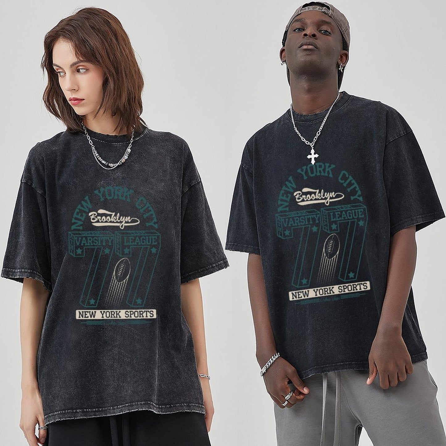 Unisex Vintage Solid Wash T-Shirts 2305101592