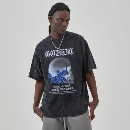 Unisex Vintage Solid Wash T-Shirts 2305102837