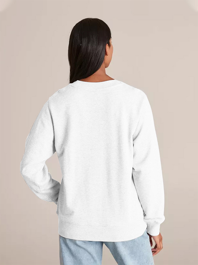 Unisex Round Neck Casual Printed Long Sleeve Sweatshirt