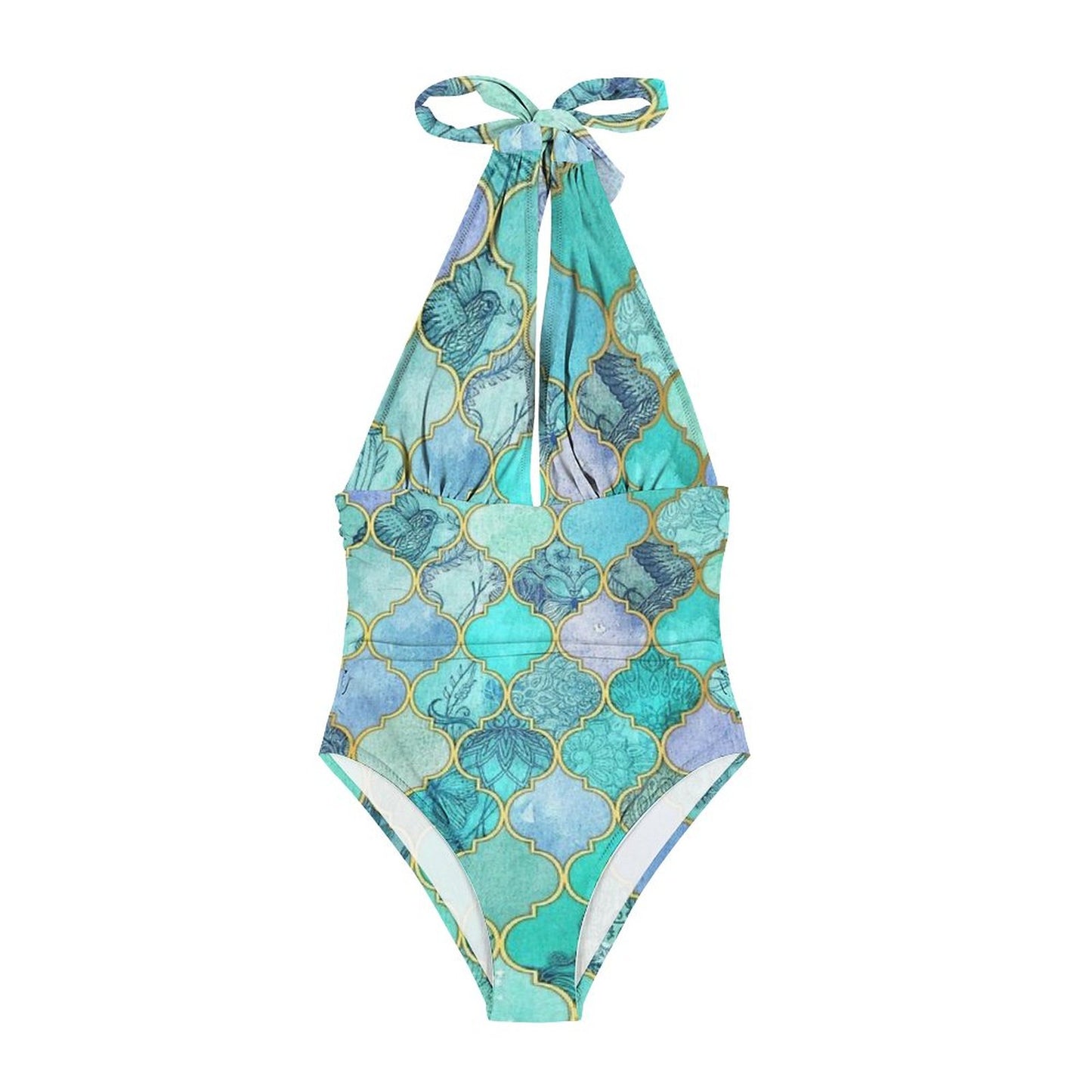 Casual Printed One Piece Swimsuit And Cover Up 2306102203
