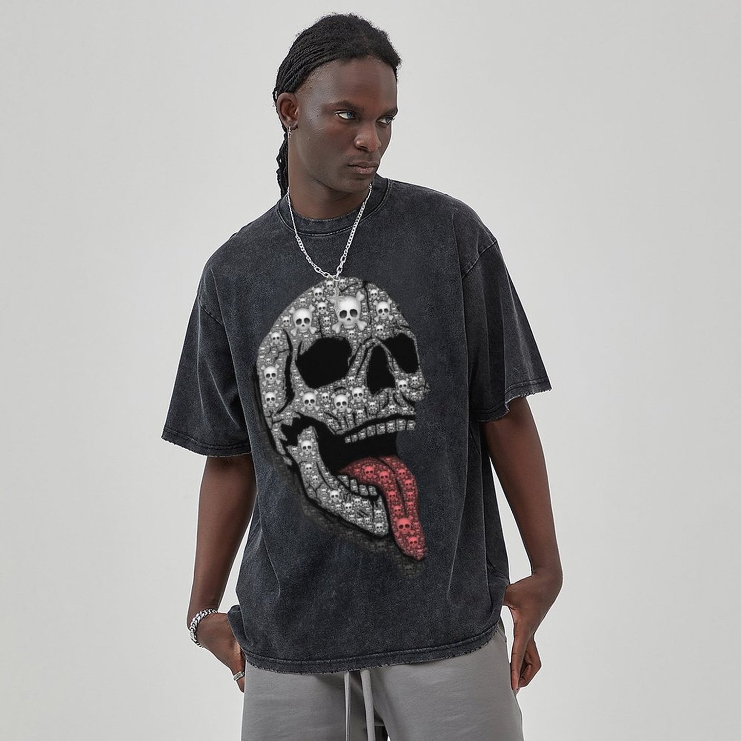 Unisex Vintage Solid Wash T-Shirts 2305104085