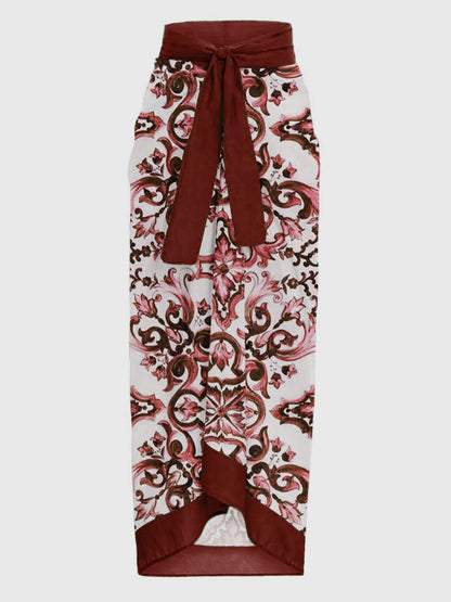Printed Fashion One Piece Swimsuit and Cover up