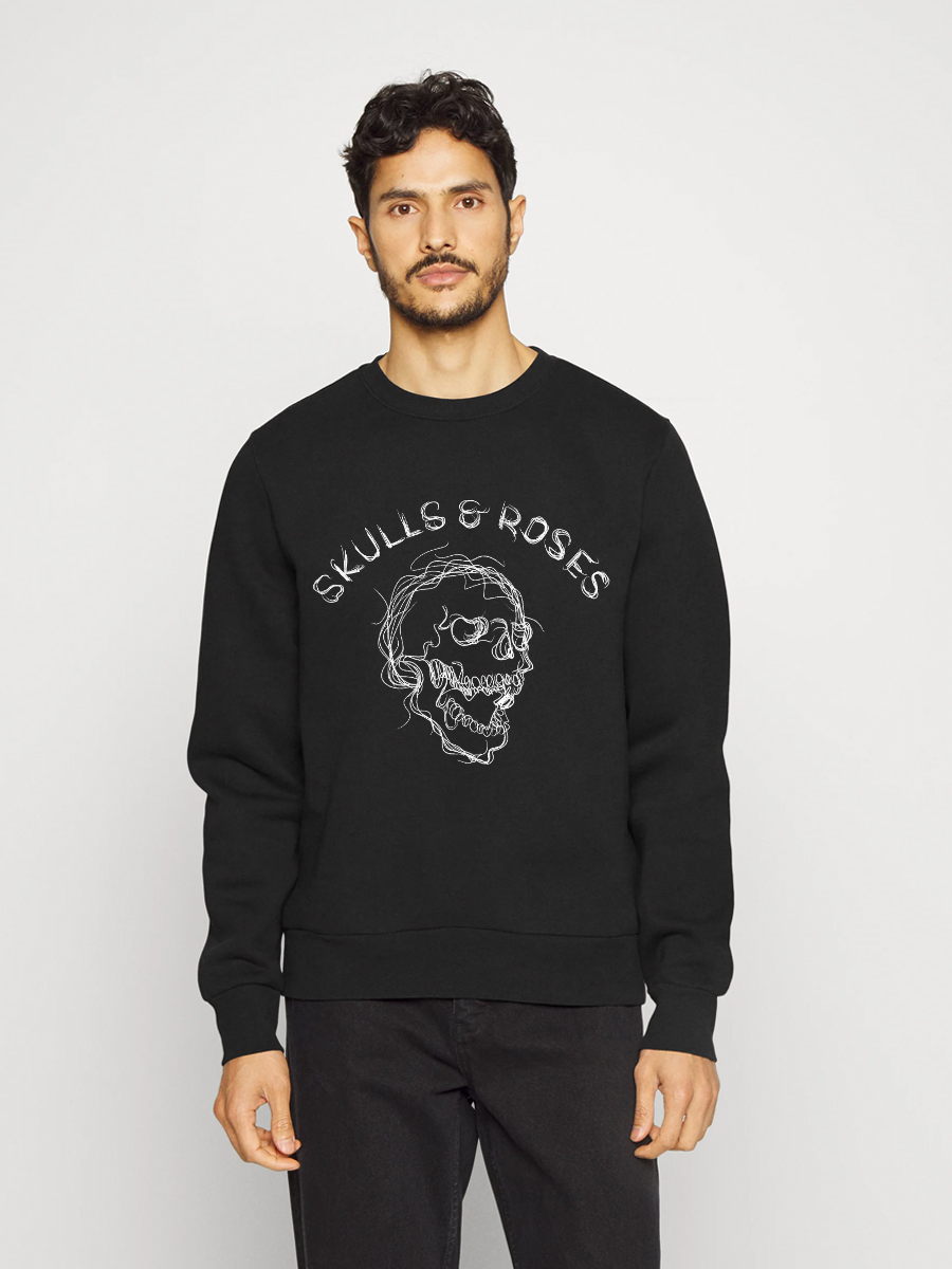 Men's Skeleton Round Neck Casual Printed Long Sleeve Sweatshirt