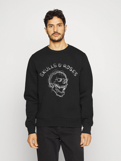 Men's Skeleton Round Neck Casual Printed Long Sleeve Sweatshirt