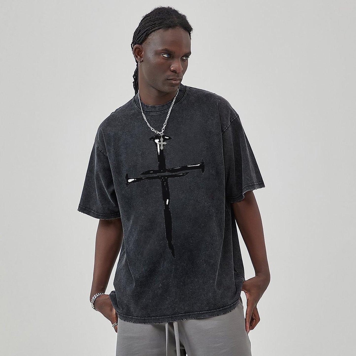 Unisex Vintage Solid Wash T-Shirts 2305103948
