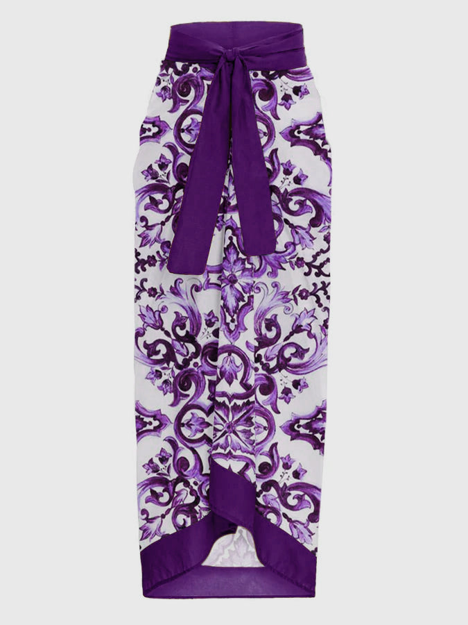 Printed Fashion One Piece Swimsuit and Cover up