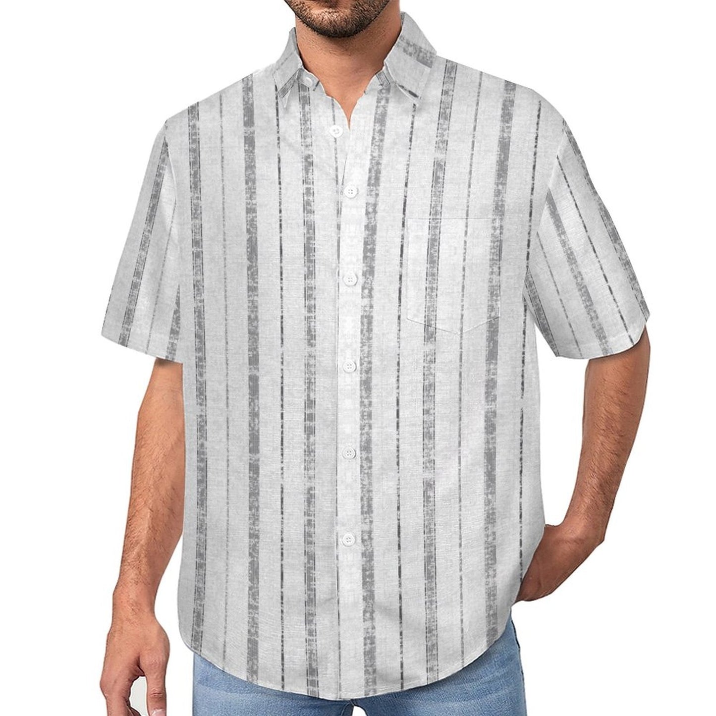 Men's Hawaiian Print Lapel Shirt 2304103744