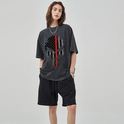 Unisex Vintage Solid Wash T-Shirts 2305104097