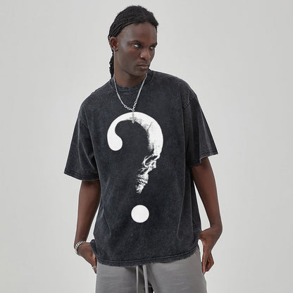 Unisex Vintage Solid Wash T-Shirts 2305104091