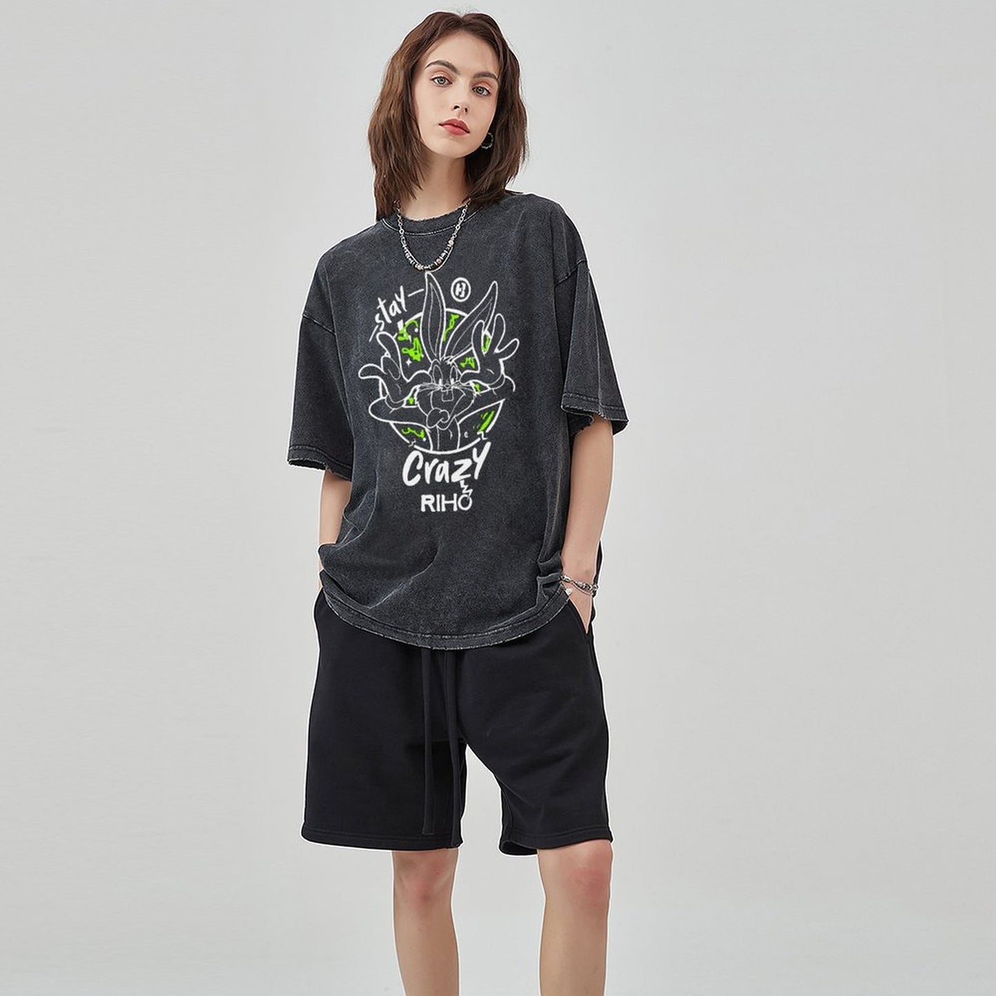 Unisex Vintage Solid Wash T-Shirts 2305103529