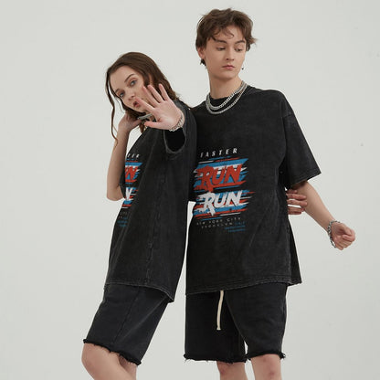 Unisex Vintage Solid Wash T-Shirts 2305102651