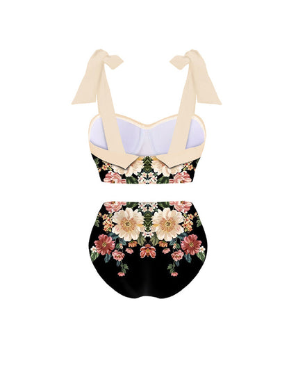 Printed Panel Chic One Piece Swimsuit and Coverup