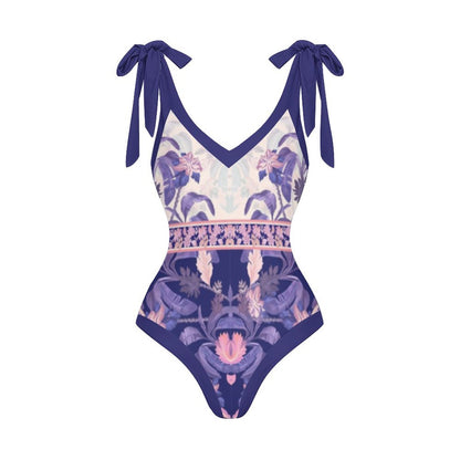 Casual Printed One Piece Swimsuit And Cover Up 2305105541