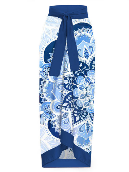 Fashion Print Ruffle One-Piece Swimsuit