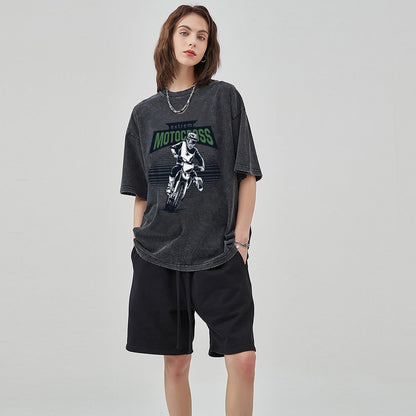 Unisex Vintage Solid Wash T-Shirts 2305102853