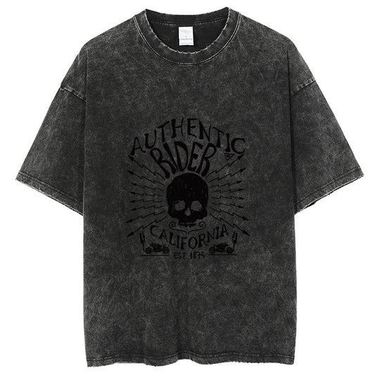 Unisex Vintage Solid Wash T-Shirts 2305102643