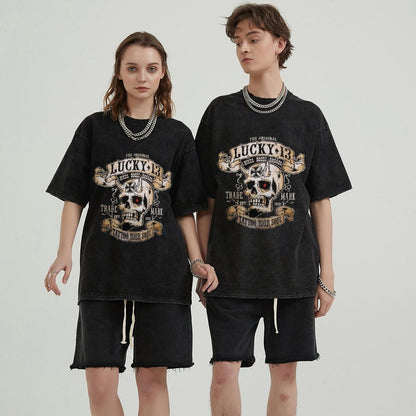 Unisex Vintage Solid Wash T-Shirts 2305101604