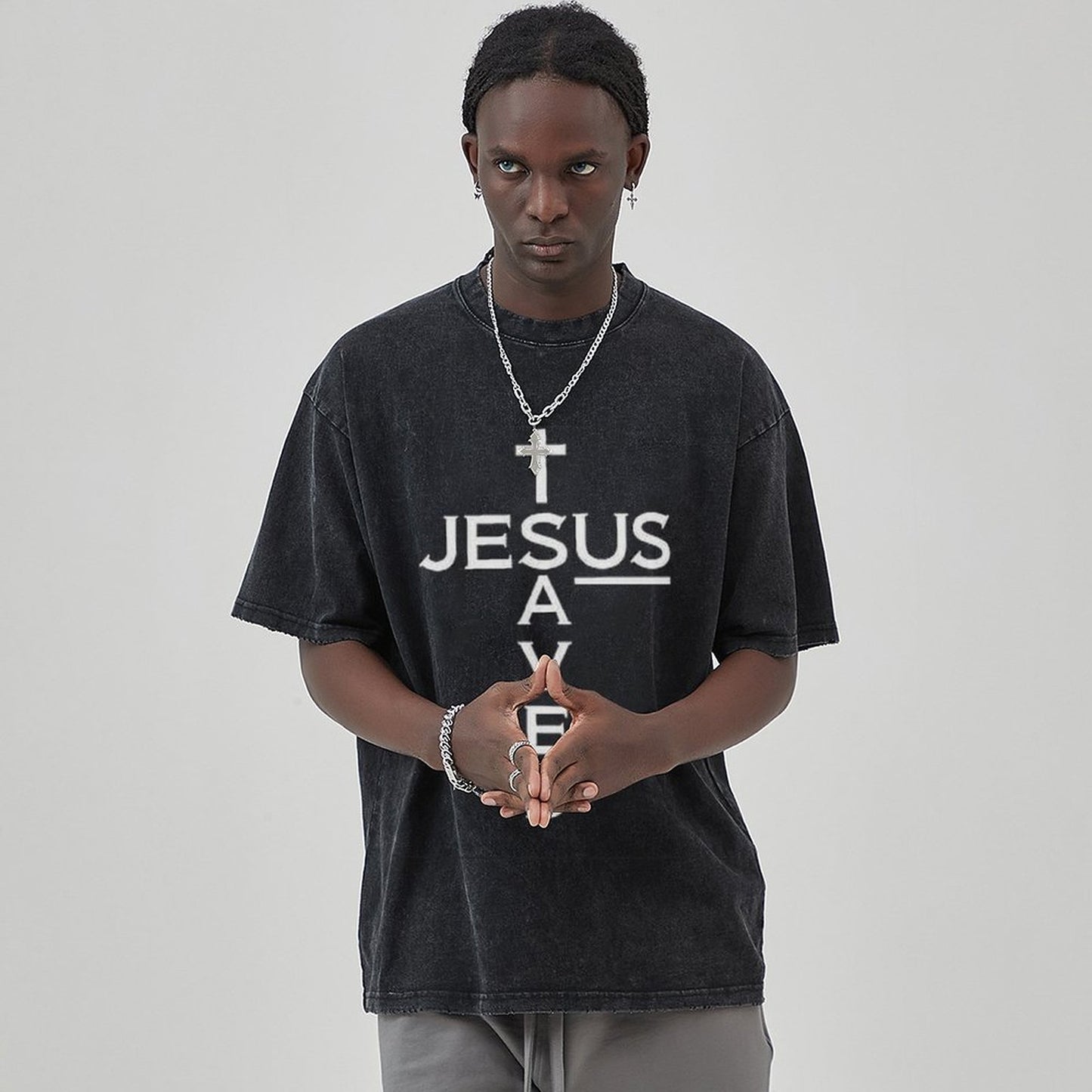 Unisex Vintage Solid Wash T-Shirts 2305103957
