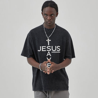 Unisex Vintage Solid Wash T-Shirts 2305103957